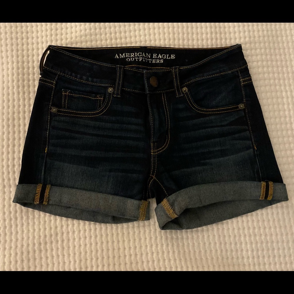 American Eagle midi shorts in a dark wash size 2